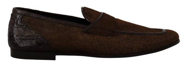 Dolce &amp; Gabbana Kengät Mekko Loafers Ruskeat Nahkaiset liukukengät