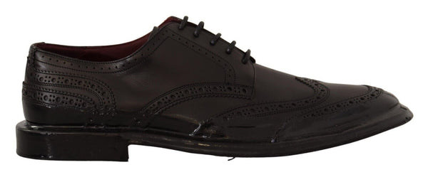 Dolce &amp; Gabbana mustat nahkaiset Oxford Wingtip -muodolliset derbykengät