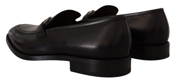 Salvatore Ferragamo Black Calf Leather Moccasin -muodolliset kengät