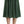 Dolce & Gabbana Metallic Green Pleated A-Line Midi Skirt