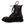 Dolce & Gabbana Black Leather Crystal Ebellished Boots -kengät