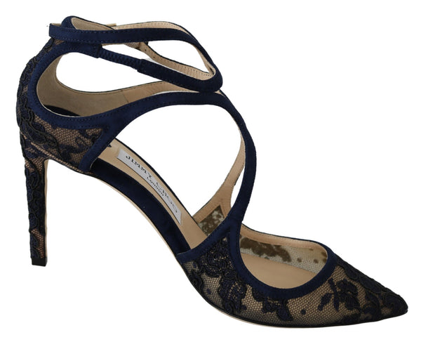 Jimmy Choo Navy Blue Lancer 85 Sandaalit -pumput