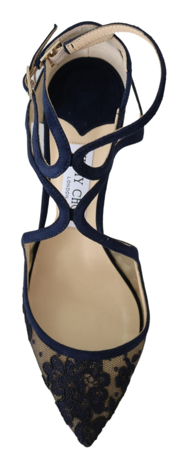 Jimmy Choo Navy Blue Lancer 85 Sandaalit -pumput