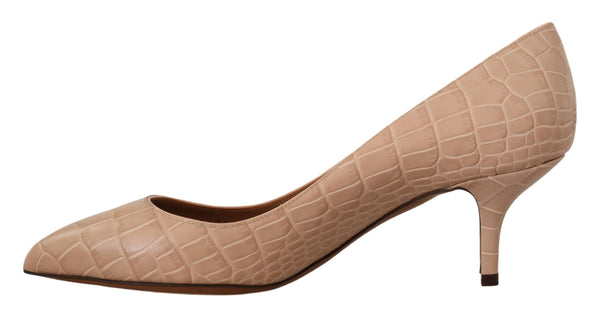 Dolce &amp; Gabbana Beige Nahkainen teräväkärkikengät Pumps -kengät