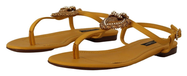 Dolce &amp; Gabbana Sinappinahka Devotion Flats Sandaalit Kengät