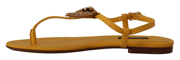 Dolce &amp; Gabbana Sinappinahka Devotion Flats Sandaalit Kengät