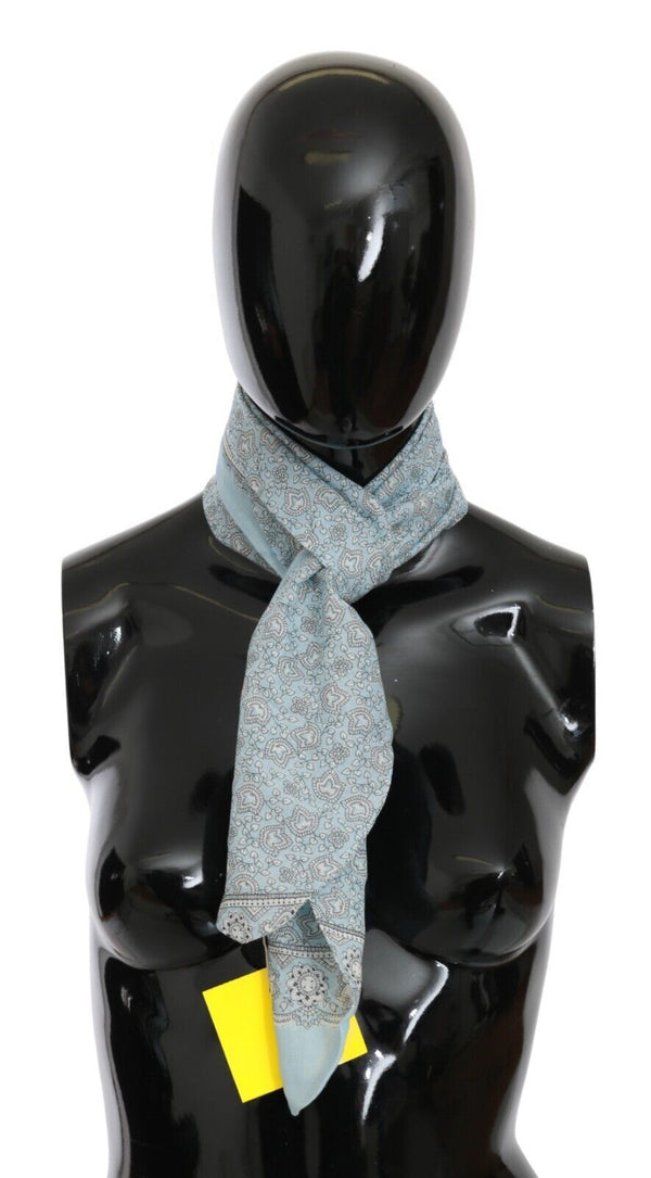 Ermanno Scervino Vaaleansininen Bandana Wrap Shawl Foulard Huivi