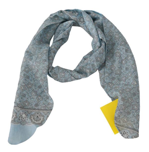 Ermanno Scervino Vaaleansininen Bandana Wrap Shawl Foulard Huivi