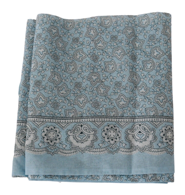 Ermanno Scervino Vaaleansininen Bandana Wrap Shawl Foulard Huivi
