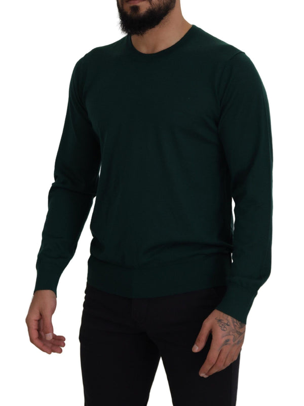 Dolce &amp; Gabbana Green Cashmere Crewneck villapaita