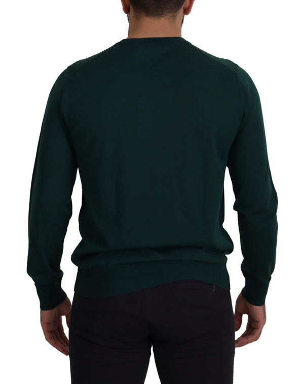 Dolce &amp; Gabbana Green Cashmere Crewneck villapaita