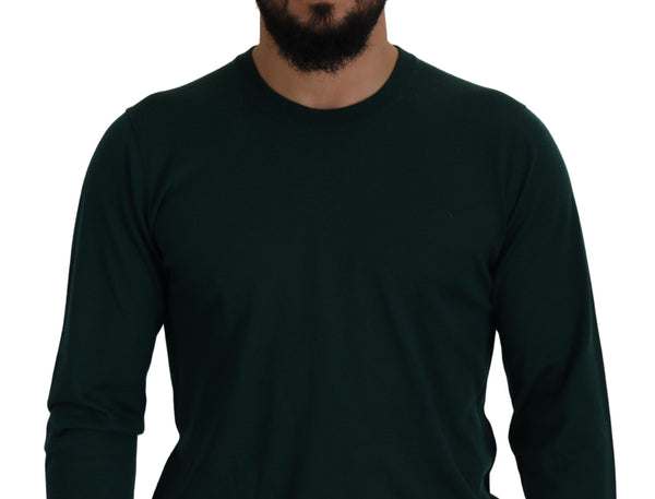 Dolce &amp; Gabbana Green Cashmere Crewneck villapaita