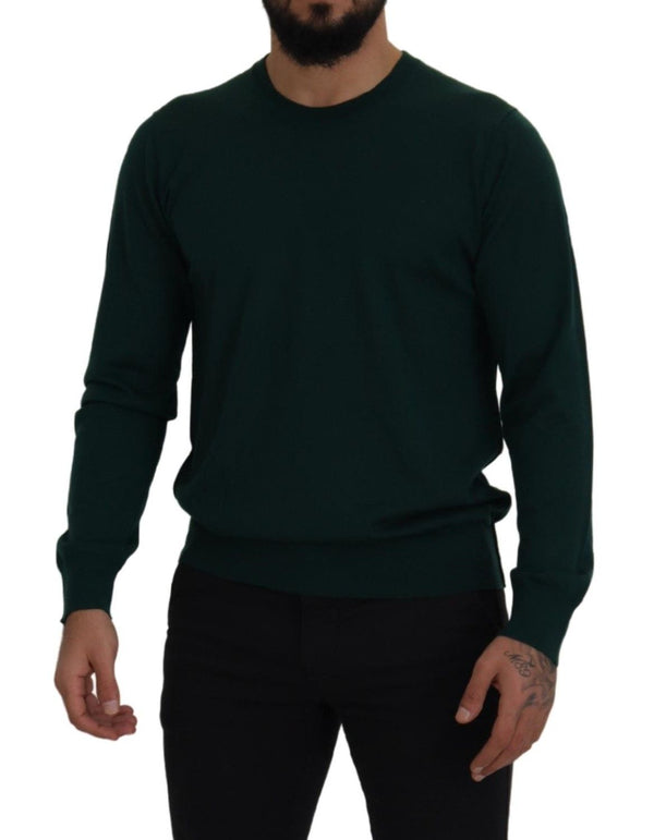 Dolce &amp; Gabbana Green Cashmere Crewneck villapaita