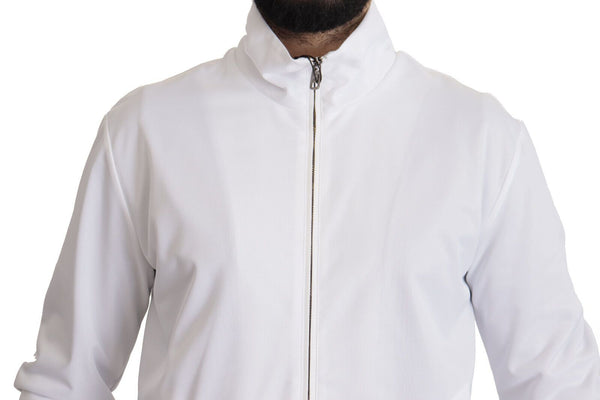 Dolce & Gabbana Sleek White Zip Sweater for Men