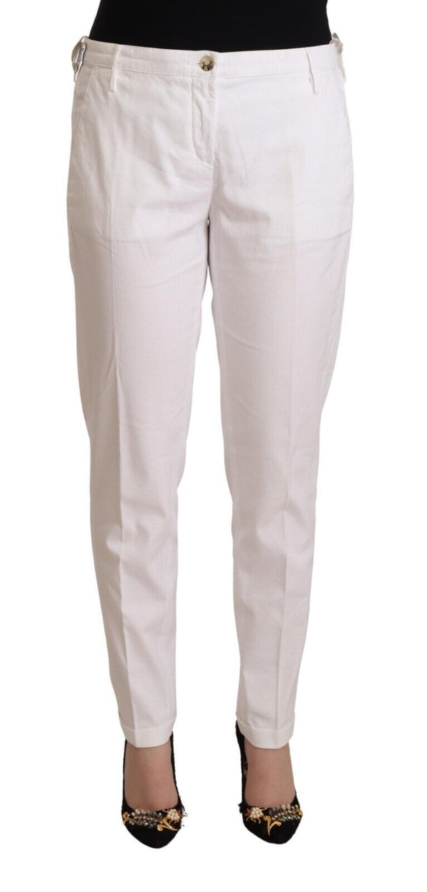 Jacob Cohen White Mid Waist kapeneva Birgitte Pants