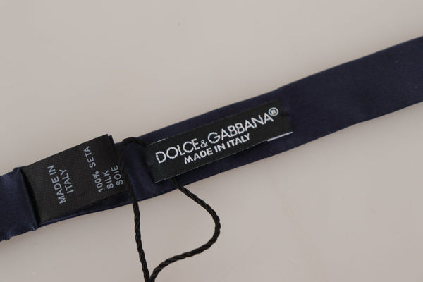 Dolce &amp; Gabbana Blue 100 % silkki säädettävä kaulanauha