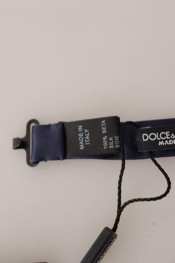 Dolce &amp; Gabbana Blue 100 % silkki säädettävä kaulanauha