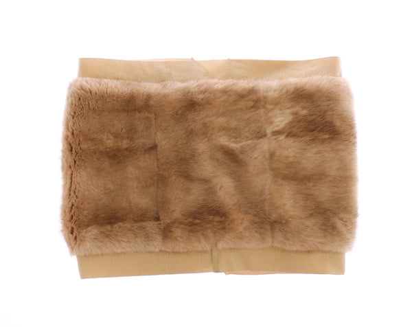 Dolce &amp; Gabbana Beige MINK Fur huivi Foulard Neck Wrap