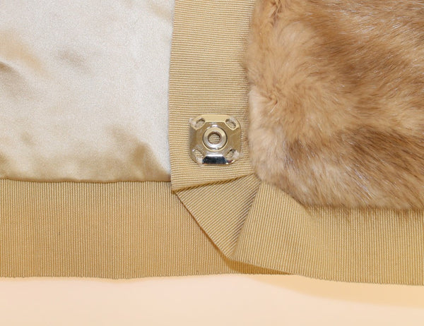 Dolce &amp; Gabbana Beige MINK Fur huivi Foulard Neck Wrap