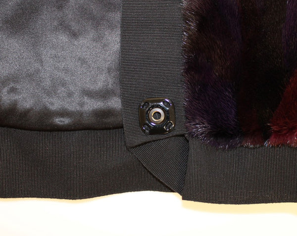 Dolce &amp; Gabbana Purple MINK Fur huivi Foulard Neck Wrap