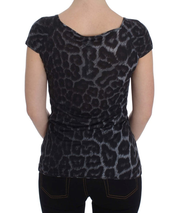 Cavalli Grey Leopard Modal T-paitapusero