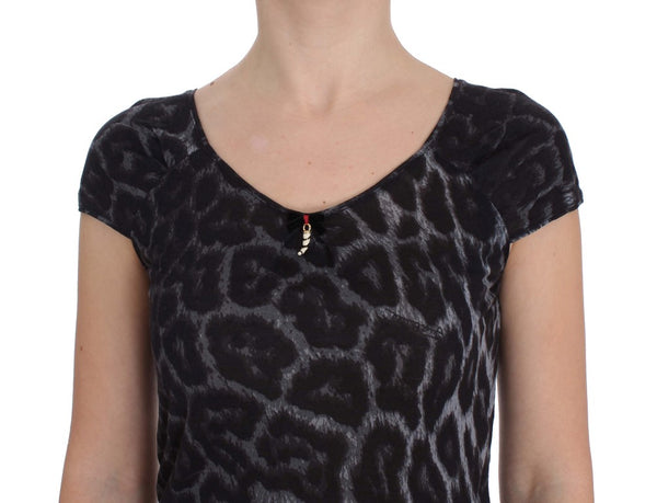 Cavalli Grey Leopard Modal T-paitapusero