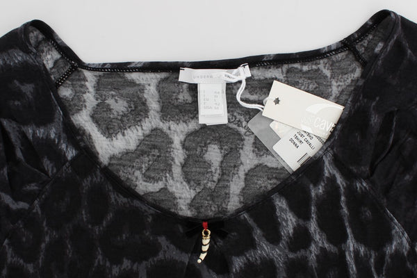 Cavalli Grey Leopard Modal T-paitapusero