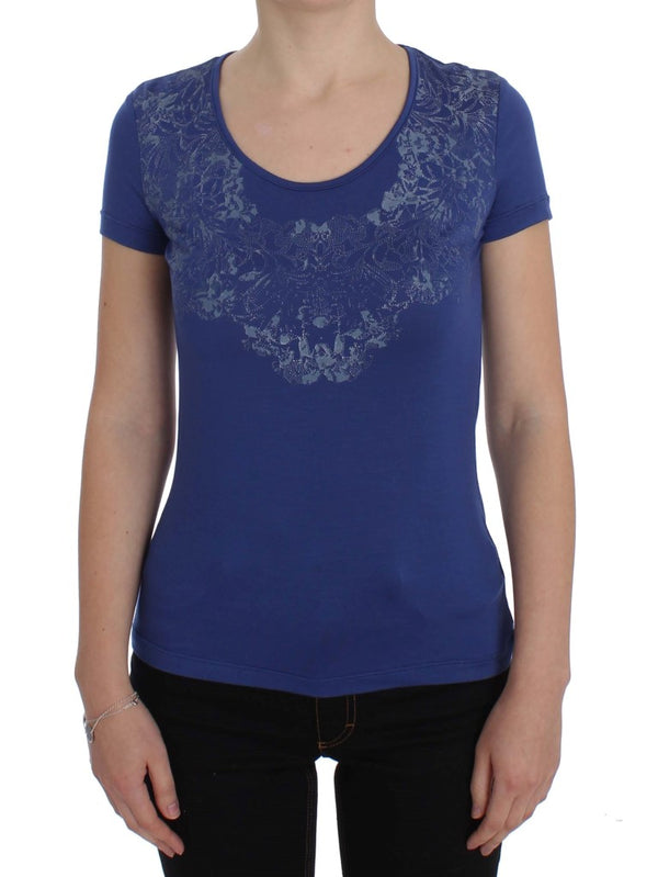 Ermanno Scervino Blue Modal Stretch T-paita