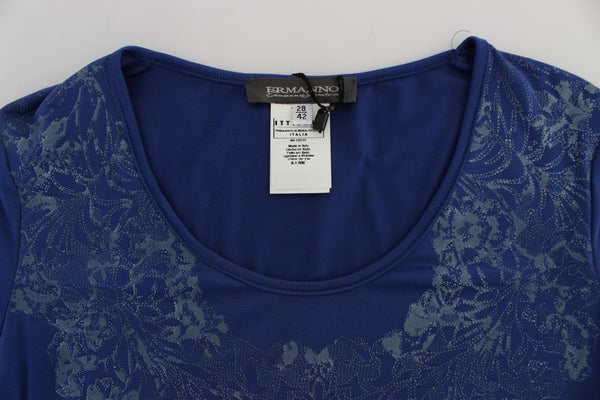 Ermanno Scervino Blue Modal Stretch T-paita