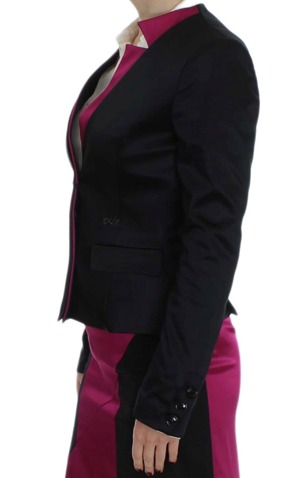 Exte Black Pink Stretch Blazer -takki