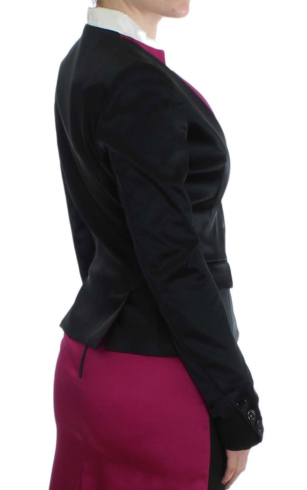 Exte Black Pink Stretch Blazer -takki