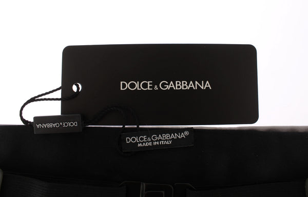 Dolce &amp; Gabbana Silver Wide Belt Silk Cummerbund