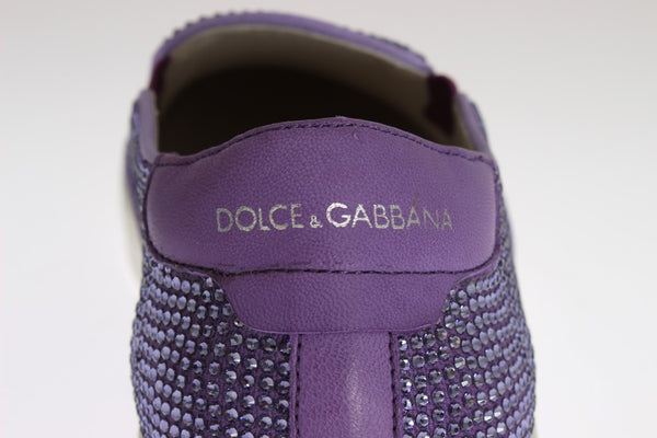 Dolce &amp; Gabbana Purple Strass Canvas -logolenkkarit