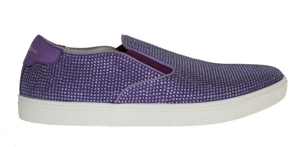 Dolce &amp; Gabbana Purple Strass Canvas -logolenkkarit