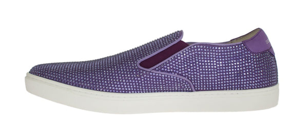 Dolce &amp; Gabbana Purple Strass Canvas -logolenkkarit