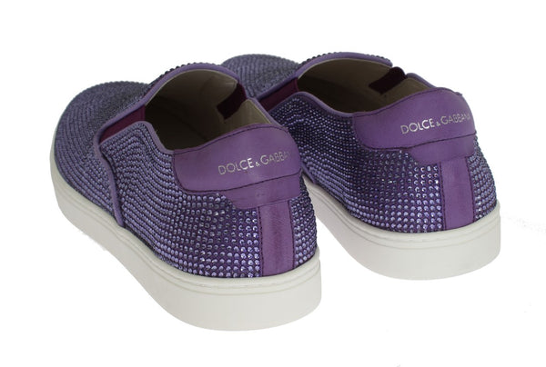 Dolce &amp; Gabbana Purple Strass Canvas -logolenkkarit