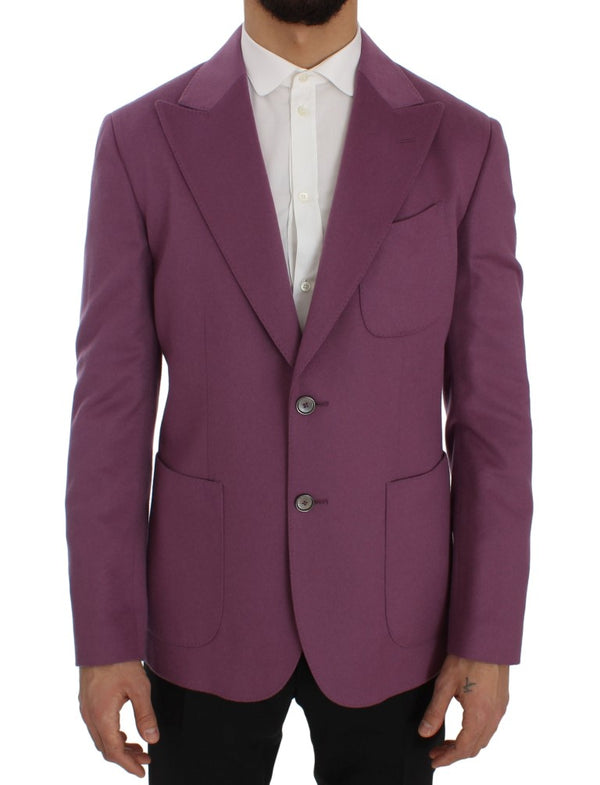 Dolce &amp; Gabbana Purple Cashmere Slim Fit Blazer -takki