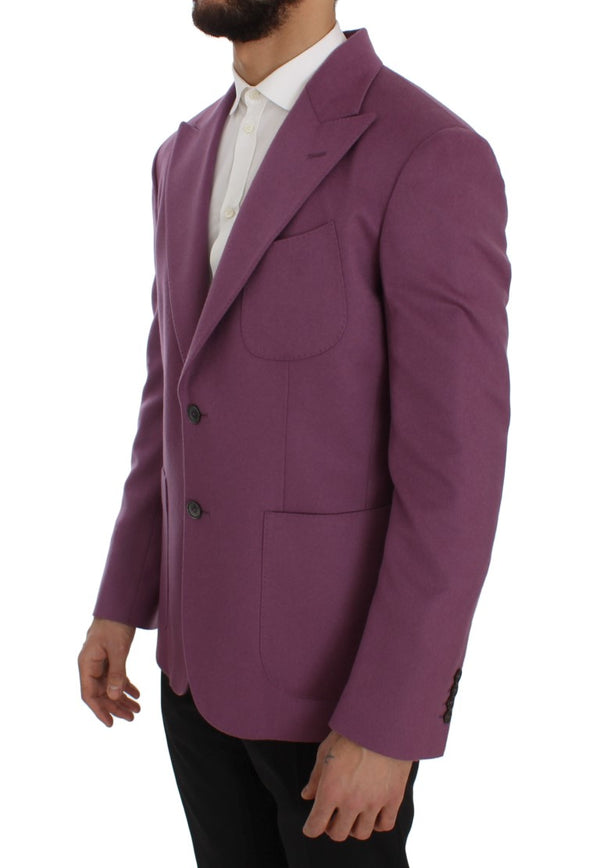 Dolce &amp; Gabbana Purple Cashmere Slim Fit Blazer -takki