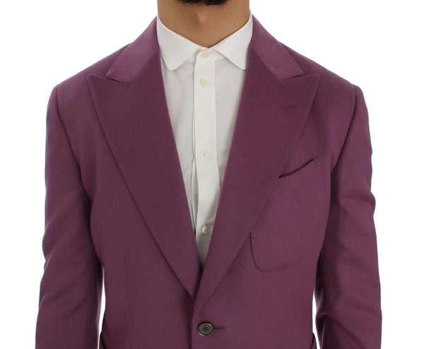 Dolce &amp; Gabbana Purple Cashmere Slim Fit Blazer -takki