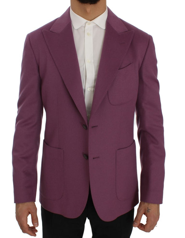 Dolce &amp; Gabbana Purple Cashmere Slim Fit Blazer -takki