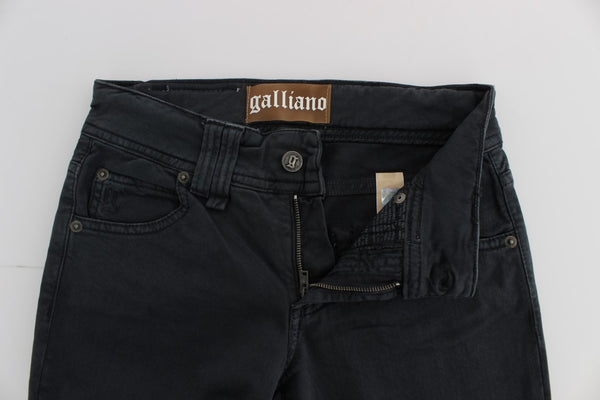 John Galliano Blue Wash Cotton Blend Slim Fit Bootcut farkut