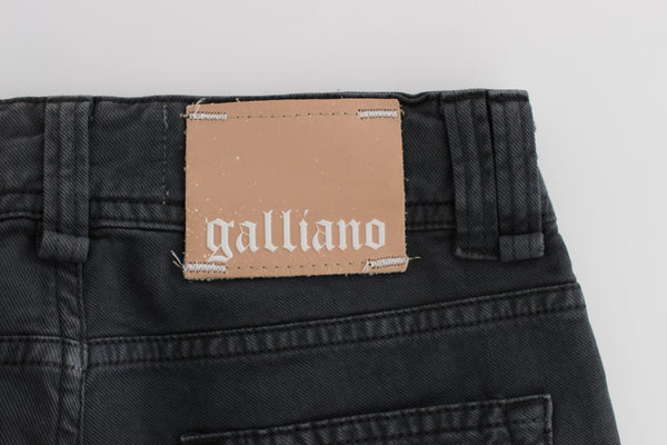 John Galliano Blue Wash Cotton Blend Slim Fit Bootcut farkut