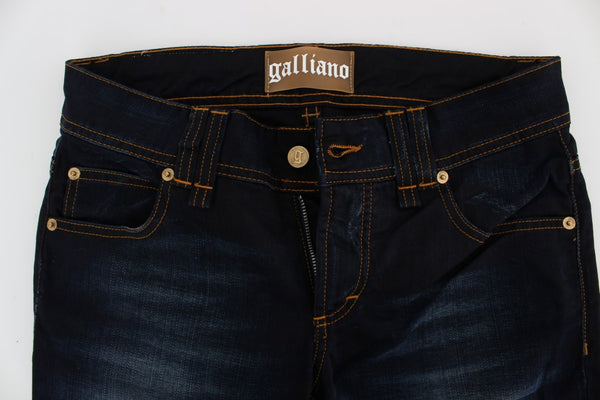 John Galliano Blue Wash Cotton Slim Fit farkut