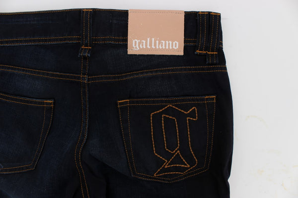 John Galliano Blue Wash Cotton Slim Fit farkut