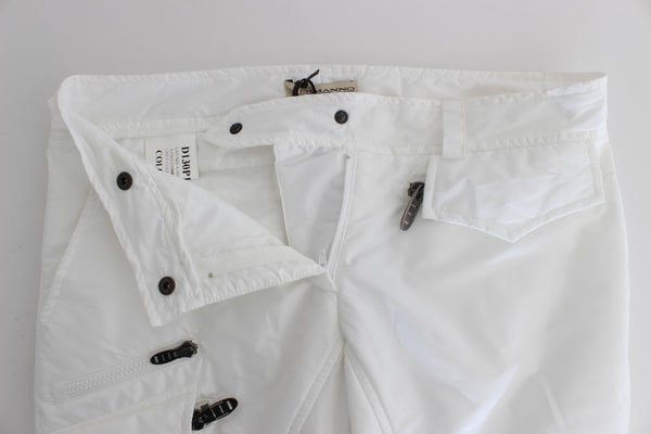 Ermanno Scervino White Nylon Pehmustettu Slim Fit Cargo Housut