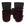 Dolce & Gabbana Elegant Black & Bordeaux Leather Gloves