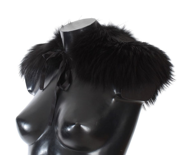 Dolce &amp; Gabbana Black Fox Fur kaulushuivi