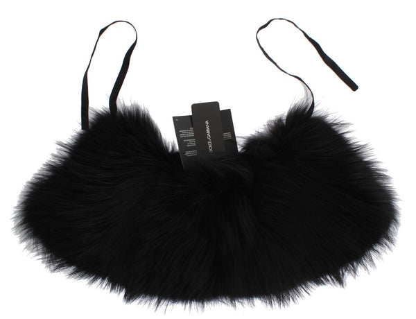 Dolce &amp; Gabbana Black Fox Fur kaulushuivi