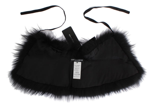 Dolce &amp; Gabbana Black Fox Fur kaulushuivi