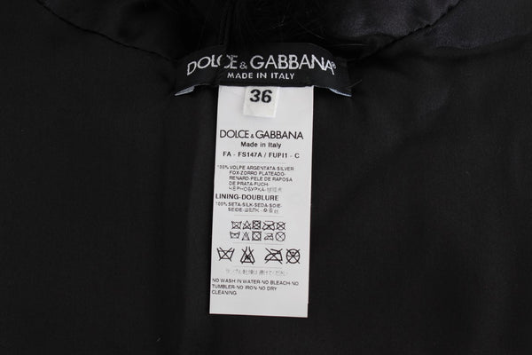 Dolce &amp; Gabbana Black Fox Fur kaulushuivi